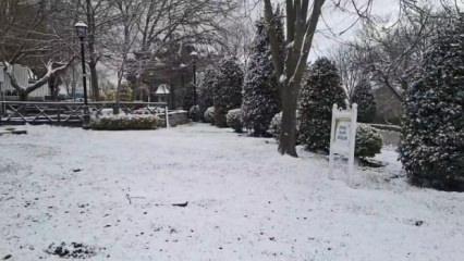 &Ccedil;amlıca Tepesi beyaza b&uuml;r&uuml;nd&uuml;