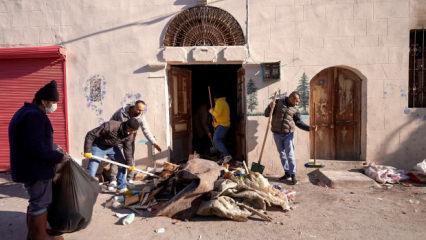 &Ccedil;&ouml;p eve m&uuml;dahale edildi: 168 ton atık &ccedil;ıkarıldı