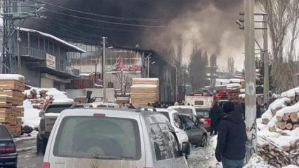 Erzurum'da kereste fabrikasında patlama! 