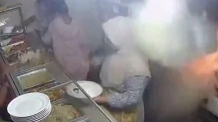 Endonezya'da korku dolu anlar! D&uuml;d&uuml;kl&uuml; tencere bomba gibi patladı!