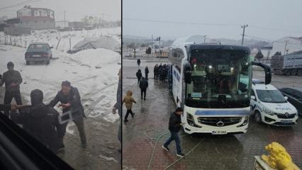 Tuvalet molasında neye uğradıklarını şaşırdılar! Muş'tan Bursa'ya giden otob&uuml;se saldırı