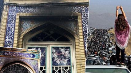 İran'da kirli oyun! Emperyalizmin maşaları kutsal değerlere saldırdı: Camiler alev alev