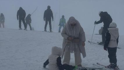 Kartalkaya Kayak Merkezi&rsquo;nde ara tatil yoğunluğu yaşanıyor