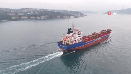 Odessa'da T&uuml;rk gemisinin isabet aldığı anlara ilişkin g&ouml;r&uuml;nt&uuml;ler ortaya &ccedil;ıktı