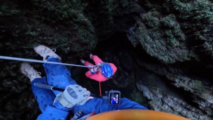 Keşif i&ccedil;in girdikleri mağarada karşılaştılar! Ş&uuml;phe uyandıran manzara 