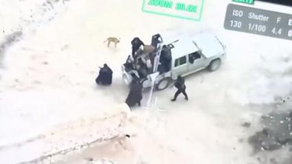 Suriye'deki ter&ouml;ristlerin ka&ccedil;ış g&ouml;r&uuml;nt&uuml;leri