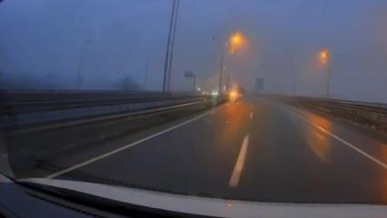 Ters şeritte dehşet sa&ccedil;tı: O anlar saniye saniye kaydedildi