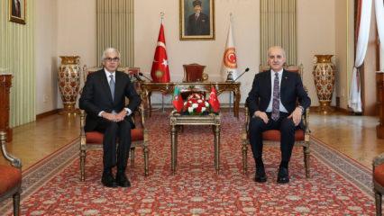 TBMM Başkanı Kurtulmuş, Portekiz Cumhuriyet Meclisi Başkanı Branco ile g&ouml;r&uuml;şt&uuml;