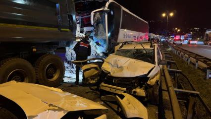 Anadolu Otoyolu'nda zincirleme trafik kazası! Ankara istikameti trafiğe kapatıldı