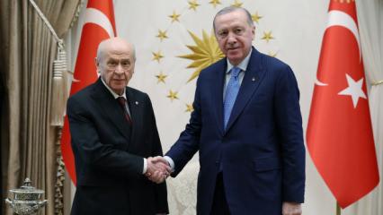 Ankara'da kritik zirve: Cumhurbaşkanı Erdoğan ile Bah&ccedil;eli g&ouml;r&uuml;şmesi sona erdi