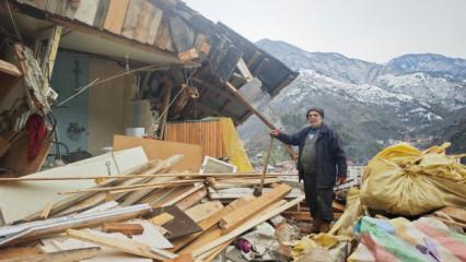 Artvin'de ineklerini besleyen adam canını zor kurtardı