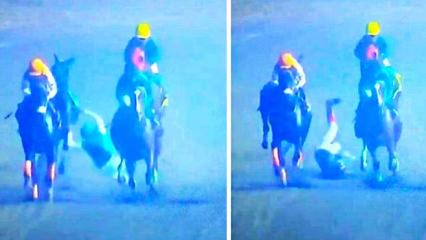 At yarışında korkun&ccedil; olay! Jokey feci şekilde &ouml;ld&uuml;