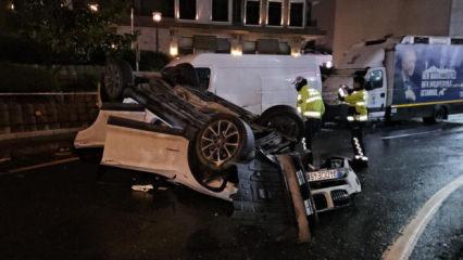  Beşiktaş'ta alkoll&uuml; s&uuml;r&uuml;c&uuml; ortalığı birbirine kattı: 2 yaralı