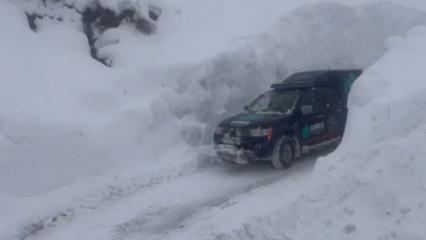 Diyabetli &ccedil;ocuk, kar yağışı ve &ccedil;ığ riskinin bulunduğu k&ouml;yden alınıp hastaneye ulaştırıldı