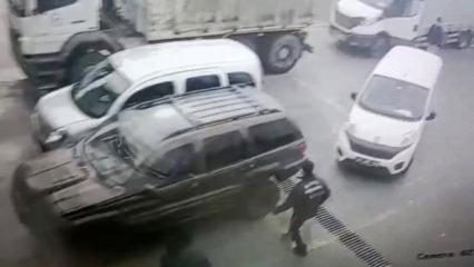 D&uuml;zce'de ara&ccedil; muayene istasyonunda araba kontrolden &ccedil;ıktı