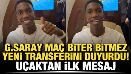 Galatasaray ma&ccedil; biter bitmez yeni transferini duyurdu! U&ccedil;aktan ilk mesaj