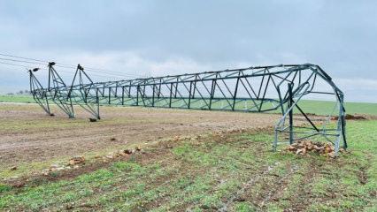 G&ouml;ren anlam veremedi! Mardin'de elektrik iletim direkleri b&uuml;k&uuml;ld&uuml;