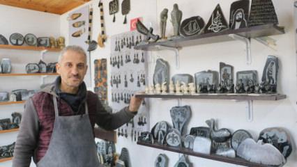 Hobi olarak başladığı mesleğinde 25 yıldır ekmeğini taştan &ccedil;ıkarıyor