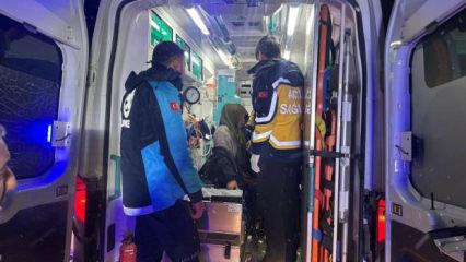 Karlı yollar aşıldı, hasta kadın kurtarıldı