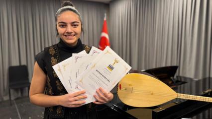 Liseli Zeynep'ten uluslararası başarı: 3 yarışmada 9 &ouml;d&uuml;l