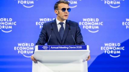 Macron sahnede! Davos'ta ABD'ye karşı 'ticaret bazukası' &ccedil;ağrısı