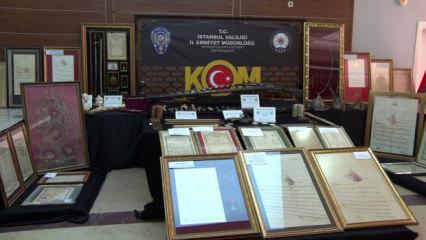 Sanki cephanelik! İstanbul'da kalkan, miğfer ve kılı&ccedil;lı dev tarihi eser operasyonu