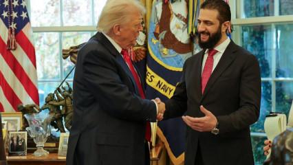 Son dakika: ABD Başkanı Trump, Suriye Cumhurbaşkanı Şara ile g&ouml;r&uuml;şt&uuml;!