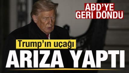 Son dakika: Trump'ın u&ccedil;ağı arıza yaptı! ABD'ye geri d&ouml;nd&uuml;