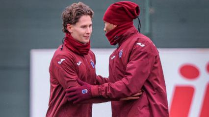 Trabzonspor'un yeni transferi ilk antrenmanına &ccedil;ıktı