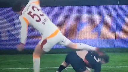 Barış Alper'in faul&uuml; sonrası kırmızı kart itirazı!