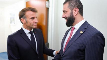 Şara'yla Macron arasında Suriye g&ouml;r&uuml;şmesi