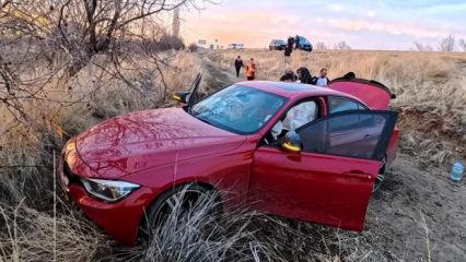 Aksaray&rsquo;da otomobil şarampole d&uuml;şt&uuml;: 3 yaralı