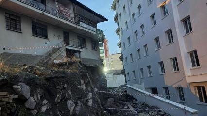 Altındağ&rsquo;da inşaat kazısında temeli zedelenen bina boşaltıldı