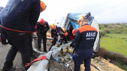 Antalya'daki otob&uuml;s kazasının nasıl olduğu ortaya &ccedil;ıktı! Yaralı yolcu o anları anlattı