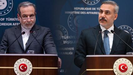 Bakan Fidan ve İranlı mevkidaşından ortak a&ccedil;ıklama: Askeri m&uuml;dahaleye karşıyız