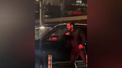 Başakşehir'de maganda kadın s&uuml;r&uuml;c&uuml;n&uuml;n aracının camını kırdı s&uuml;r&uuml;c&uuml;ye saldırdı