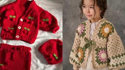 Bebeklere yapılacak en g&uuml;zel &ouml;rg&uuml; hırka modelleri