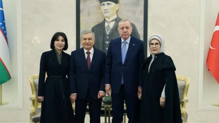 Emine Erdoğan&rsquo;dan &Ouml;zbekistan Cumhurbaşkanı Mirziyoyev ve eşinin ziyaretine ilişkin paylaşım