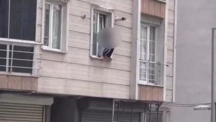 Eve kitlenen gen&ccedil; kadın kendini camdan attı