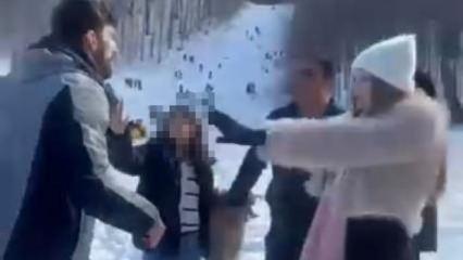 Kartepe'de dehşet anları: Babayı &ccedil;ocuklarının yanında darbettiler