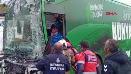 Son dakika: Konyaspor U19 takımı İstanbul'da kaza yaptı! 2 futbolcu yaralandı