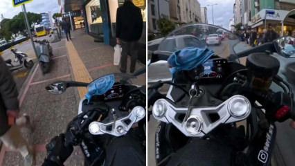 Sosyal medya sevgisi pahalıya patladı: Motosikletli magandanın ehliyetine el konuldu