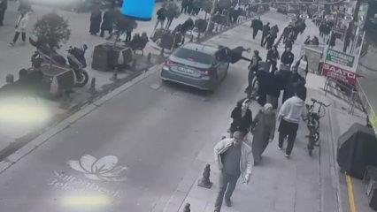 Sultanbeyli'de aracın &ccedil;arptığı kadın takla atarak yere d&uuml;şt&uuml;