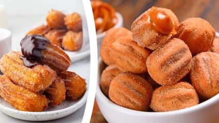 Tatlı krizlerini 5 dakika da &ccedil;&ouml;zen pastane usul&uuml; churros tarifi!