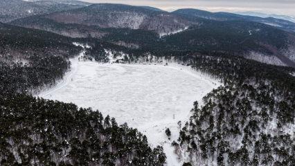 Tokat&rsquo;taki Kurt G&ouml;l&uuml;&rsquo;nden kar manzaraları