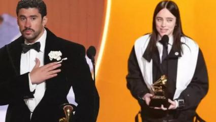 Siyasi mesajlar Grammy &ouml;d&uuml;lleri'ne g&ouml;lge d&uuml;ş&uuml;rd&uuml;! 