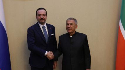 AK Parti Genel Başkan Yardımcısı Zorlu, Tataristan Cumhuriyeti Reisi Minnihanov'la g&ouml;r&uuml;şt&uuml;