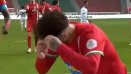 Amedspor'un 7-0 yendiği ma&ccedil;ta olay gol sevinci! Sa&ccedil;larını &ouml;rd&uuml;, g&ouml;zler TFF'ye &ccedil;evrildi