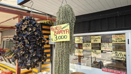 Bamya tezgahlarda: Kilosu 3 bin TL