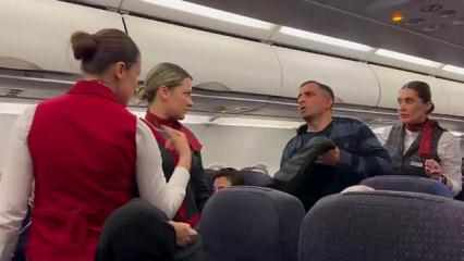 Erzurum-İstanbul u&ccedil;ağında şaşırtan anlar: Yolcu helallik isteyip indi